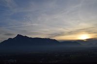 Watching the sun set on Salzburg